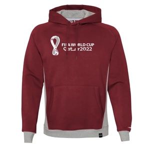 NEW- FIFA World Cup Qatar 2022 Sweatshirt, Hoodie Men’s Size XXL. Burgundy